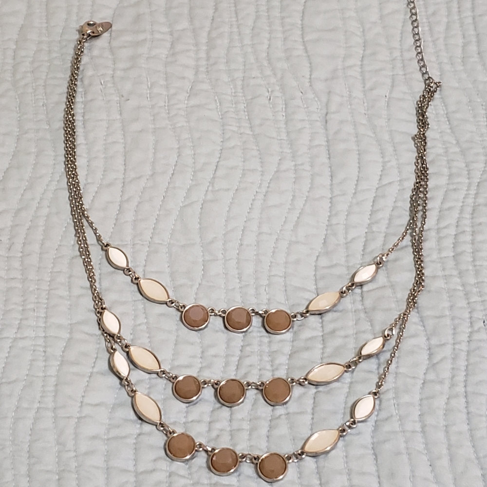 LIKE NEW- New York & Company Sterling Silver Necklace